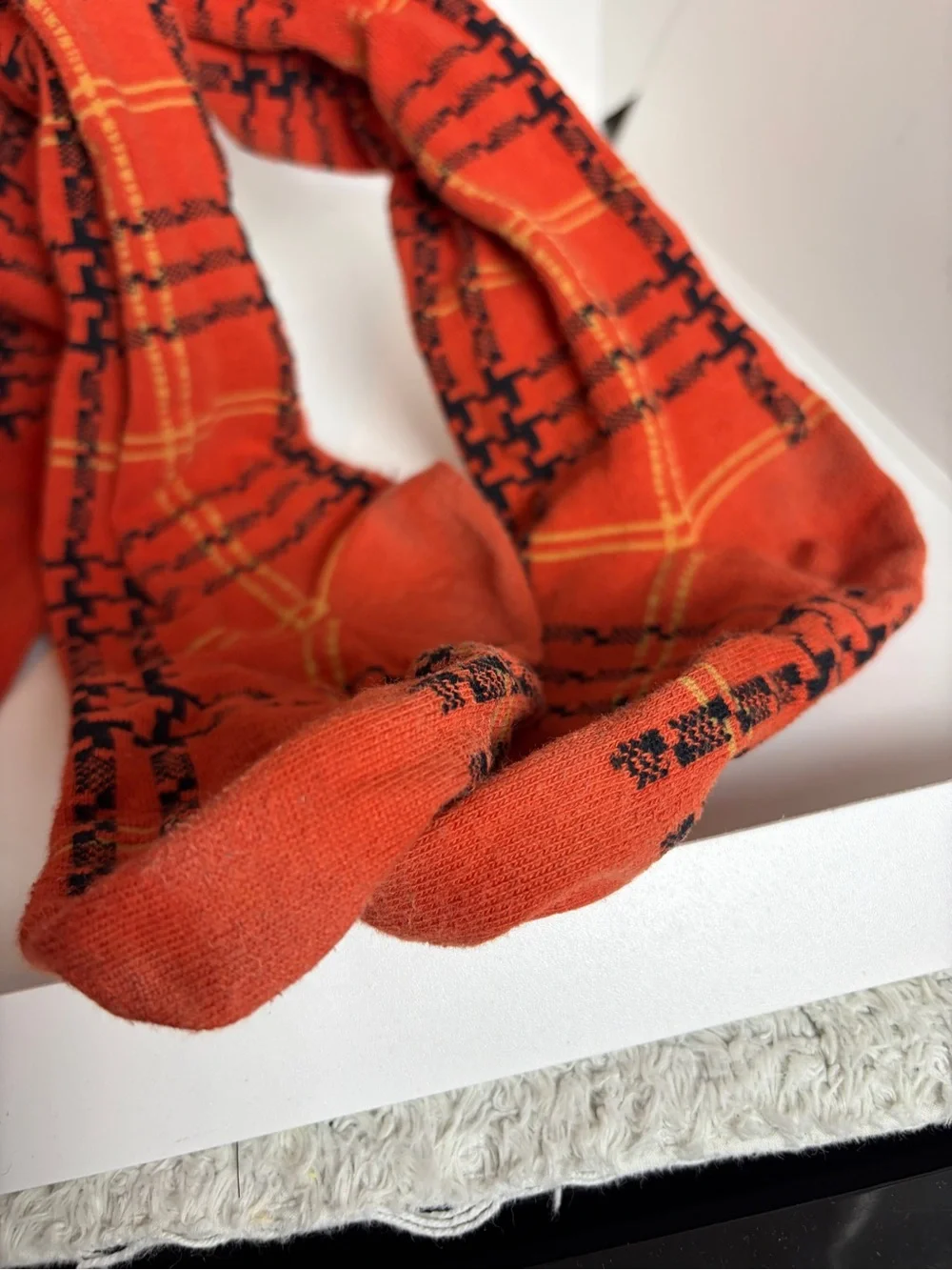 Falke Orange Plaid Women's Tights